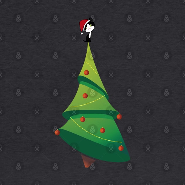 Cat Christmas Tree by Studio Hues